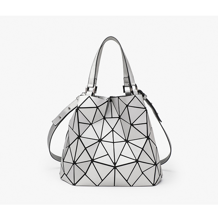 2024 pu leather waterproof geometric bucket shape woman bags Unique elegant shoulder bag handbag luxury brand purses