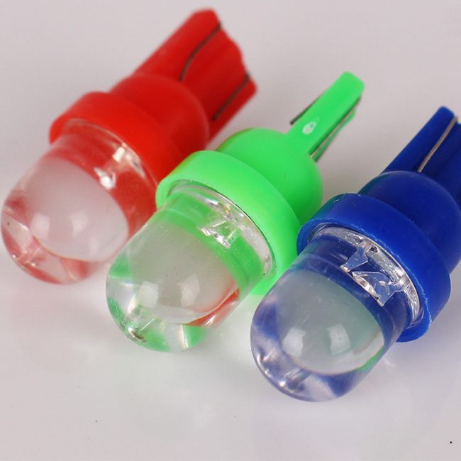 194 186 W5W T10 1led Red white blue yellow car led indicate side width light bulb