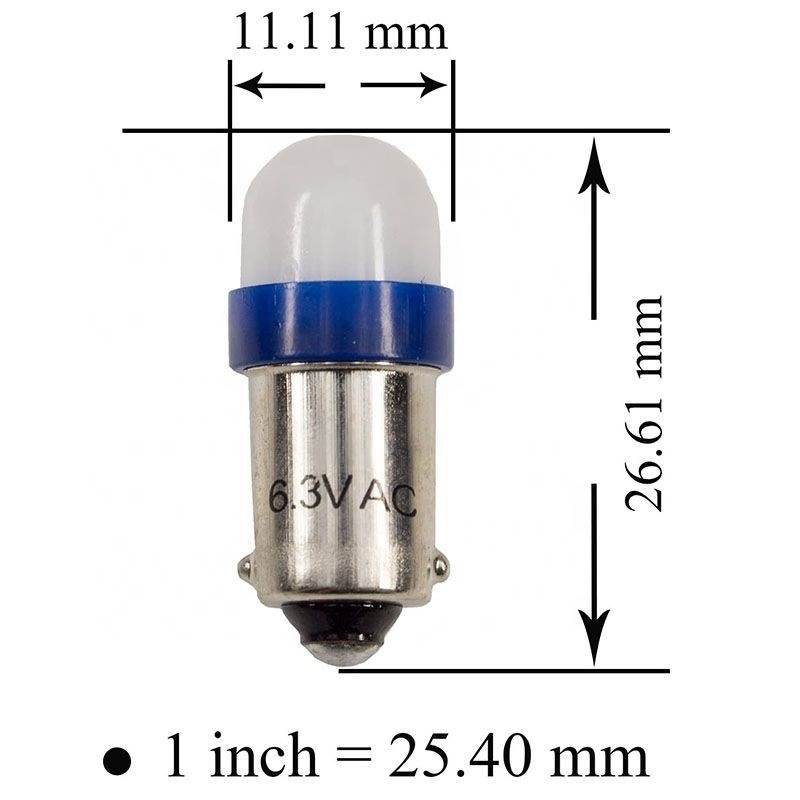 Pinball Machine LED Bulb 2SMD BA9S Playfield Light, Non-Ghosting Version LED T10 Wedge Pinball Gaming Lights with Milky Cover