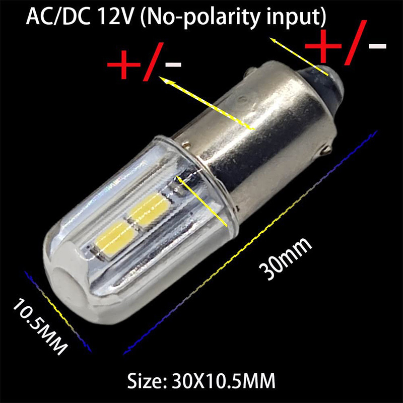 BA9S Led Bulb 12V Car Auto Led Lamp 4SMD T4W E10 Pillball Led Bulb Lights for Car Interior Dome Map License Plate Lights