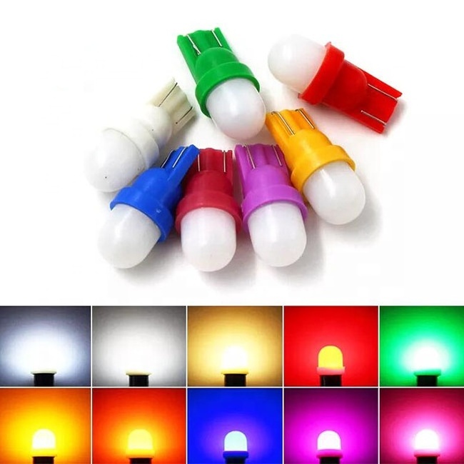 T10 555 Wedge Base Frosted Dome Pinball Machine Led Bulb 6.3V Led No-Ghosting Pinball Gaming Lights with Milky PC Cover