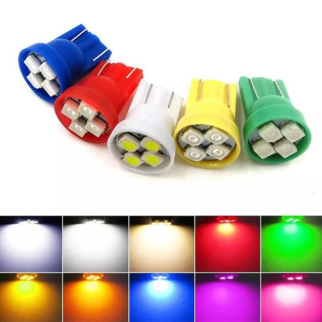 T10 555 Wedge Base Non-Ghosting Pinball Led Light Bulb 6.3V 3528 4SMD Led White Red Yellow Green Blue Pinball Game Machine Bulb