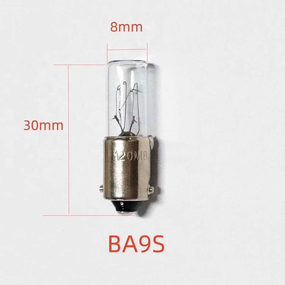 BA9S Miniature Indicator Lamps 120V 3W BA9S Incandescent Replacement Bulbs Flat Top