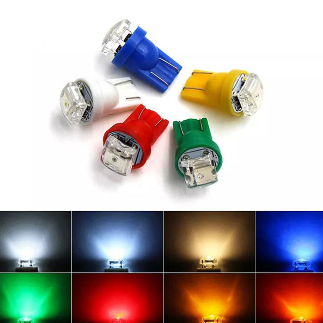 T10 Wedge Base Non-Ghosting Pinball Led Bulb 6.3V T10 Superflux Green Yellow Blue Purple Orange Pink Red White Pinball Light