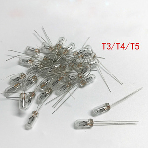 T3 T4 T5 Miniature Bulb Lamps 12V 24V Lamp Light Bulb Edison Incandescent Filament Rice 3mm 4mm 5mm Neon Indicating Bulb