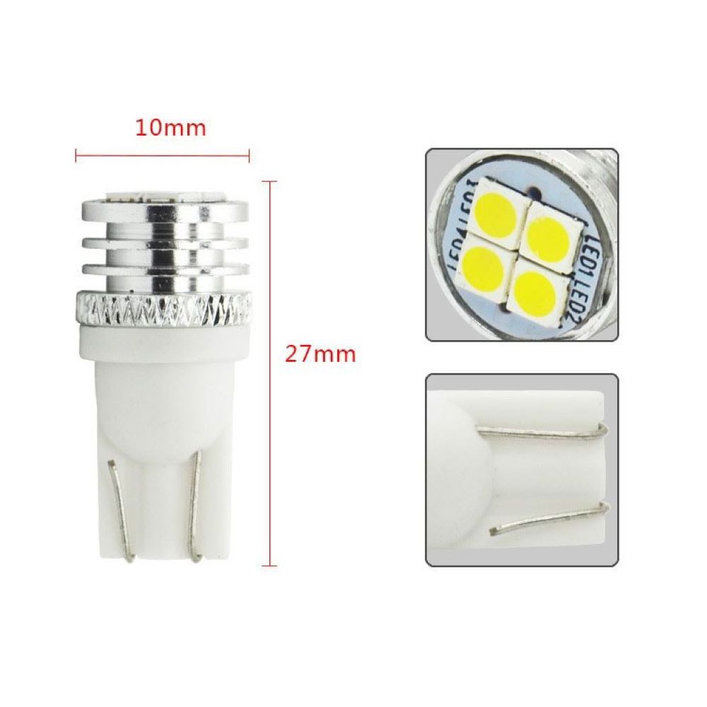 T10 LED Replacement Bulb 12V 3030 4SMD LED Auto Interior Light Dome Lamp License Plate Light