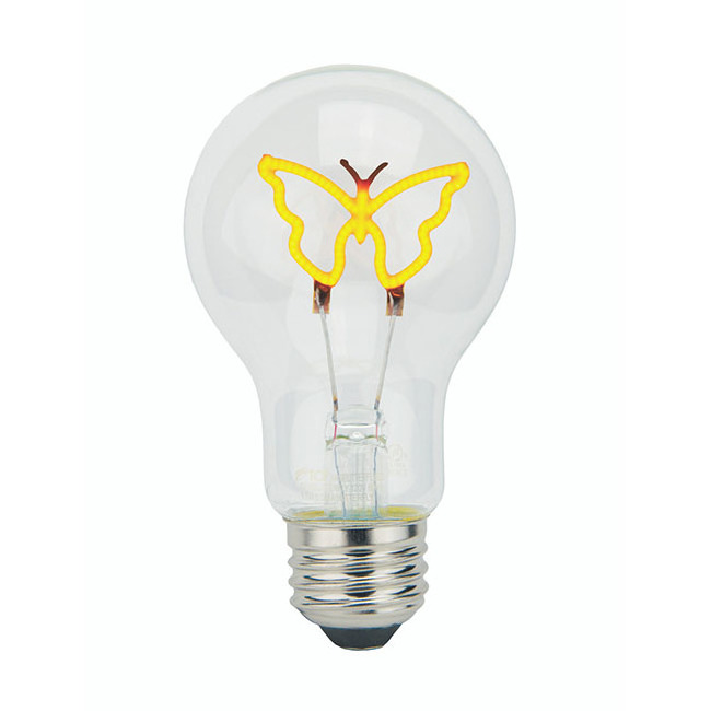 E26 Screw Base A19 Butterfly Shape Led Filament Bulb 120 Volts 1.5W/4.5W 210LM Led Decorative Lights Lamps