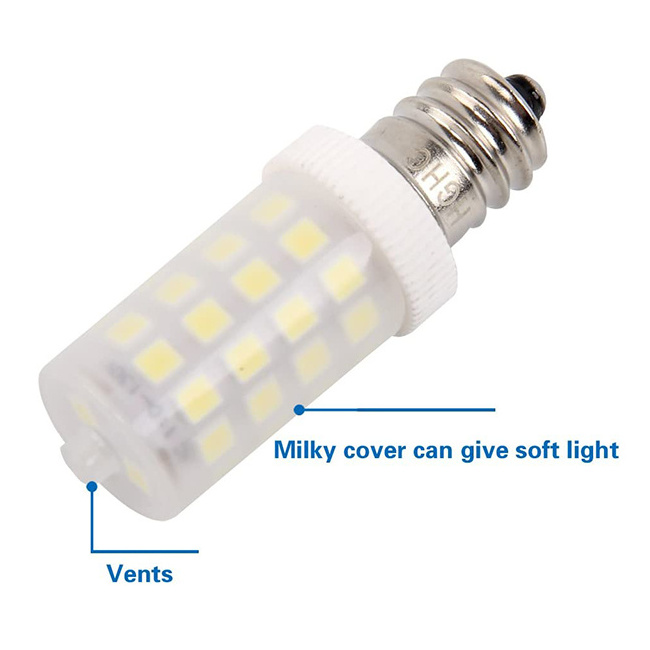 E12 Screw Base Led Light Bulb 120V 5W 3000K/6000K Warm White Bulb for Night Light Refrigerator Table Lamp