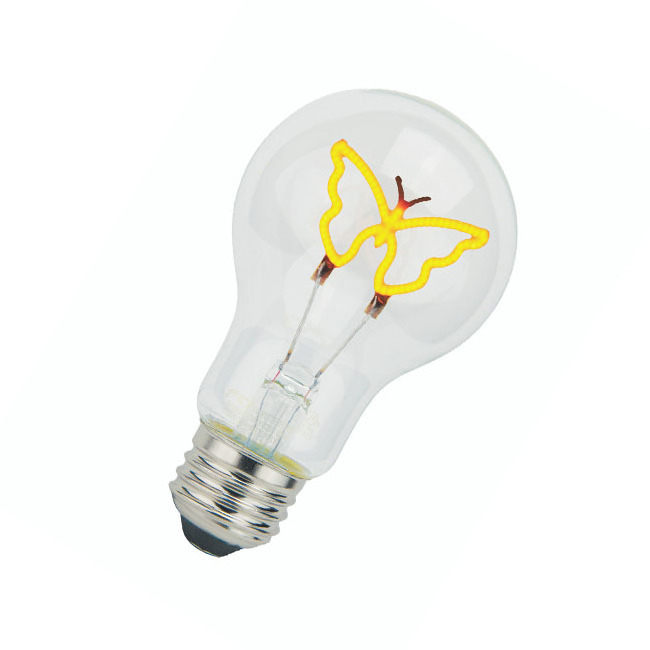 E26 Screw Base A19 Butterfly Shape Led Filament Bulb 120 Volts 1.5W/4.5W 210LM Led Decorative Lights Lamps