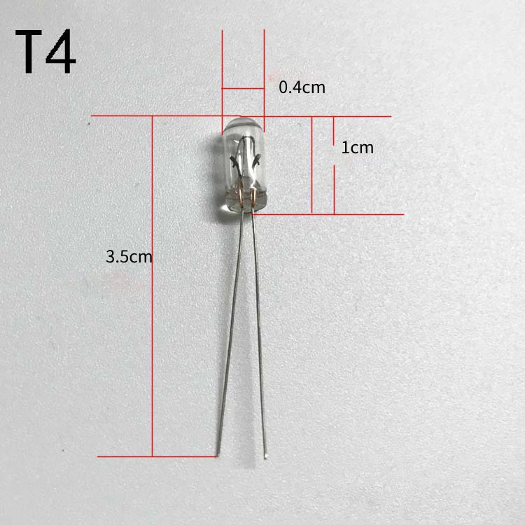 T3 T4 T5 Miniature Bulb Lamps 12V 24V Lamp Light Bulb Edison Incandescent Filament Rice 3mm 4mm 5mm Neon Indicating Bulb