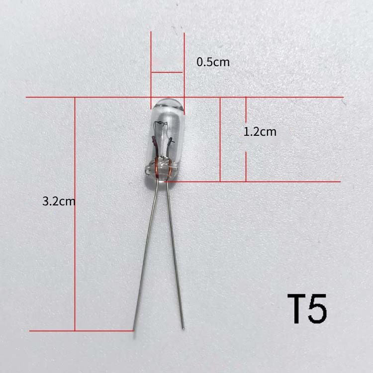 T3 T4 T5 Miniature Bulb Lamps 12V 24V Lamp Light Bulb Edison Incandescent Filament Rice 3mm 4mm 5mm Neon Indicating Bulb