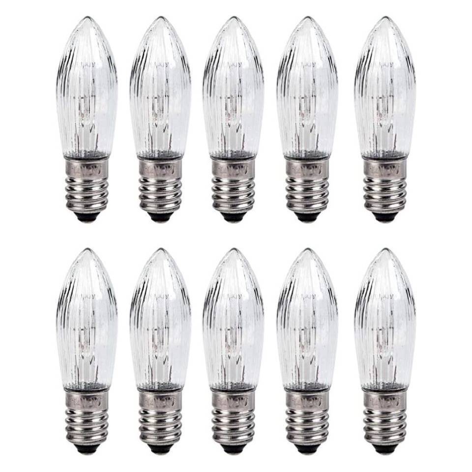 LED Holiday Decoration Bulb E10 Screw Candle Bulbs Christmas Light String Replacement Bulb