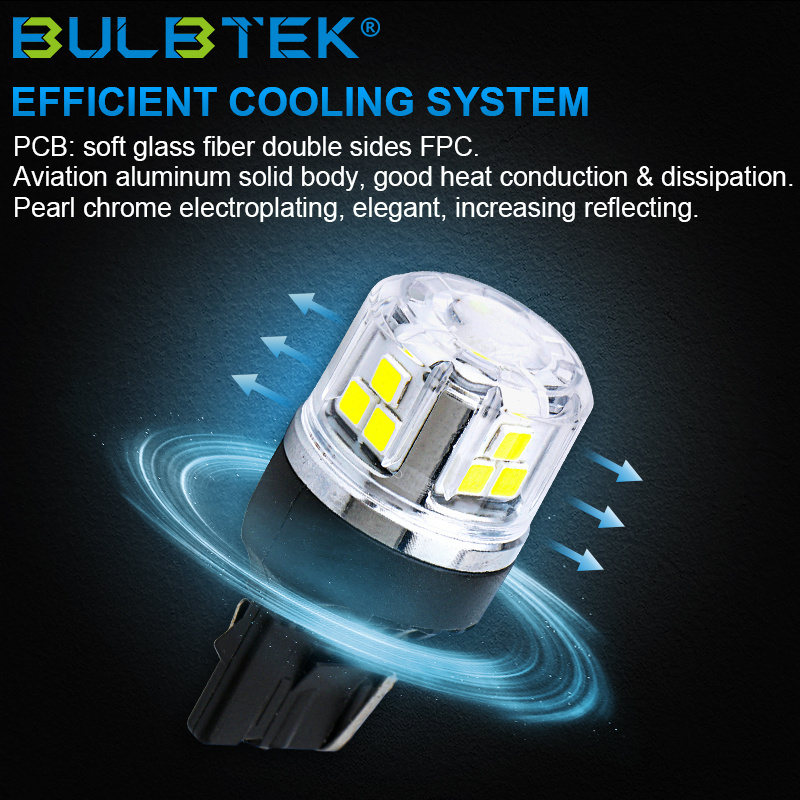 BULBTEK SMD3030-3 3157 led bulb 2021 hot selling led lights 12 volts one year warranty auto led bulb