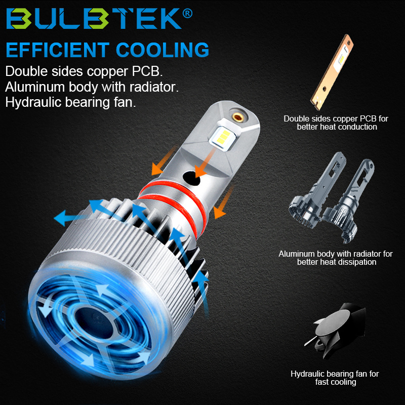 BULBTEK X9 H1 universal car headlight best led headlights bulb h1 high power led headlight bulb