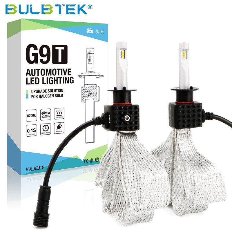 BULBTEK G9T 10000Lumen 50W LED Headlight Bulb H1 H11 9005 9006 LED Headlights Kit Car Customized 3500K 5700K Automotive LED Bulb