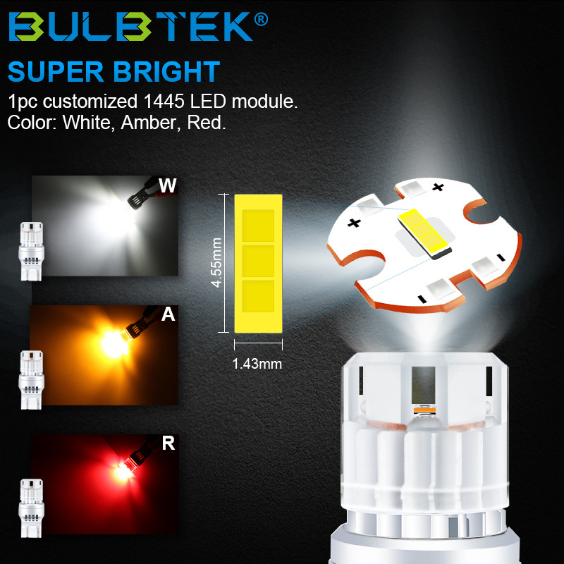 BULBTEK 1445-7443 Led Bulb Braking light DRL light Non polarity 7443 led car bulb