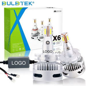 BULBTEK X6 D1 D3 D2 D4 LED Headlight High power Car LED Headlight Bulb for Projector LENs Assembly