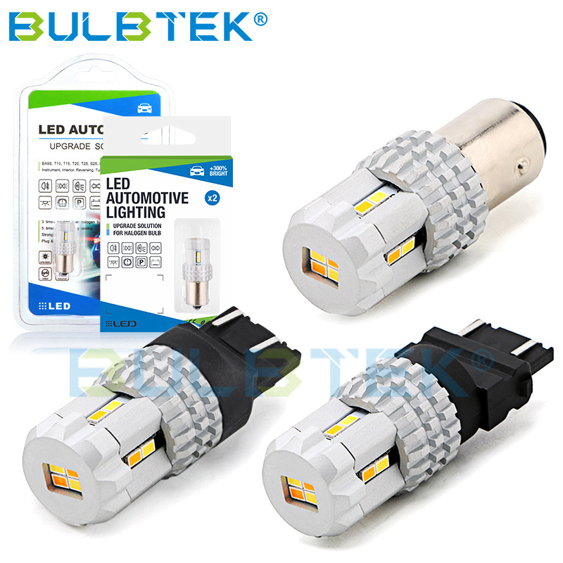 Dual Color Switch Back Switchback Turn DRL Amber White S25 1157 BAY15D P21/5W T20 7443 7443CK W21/5W T25 3157 P27/7W LED Bulb