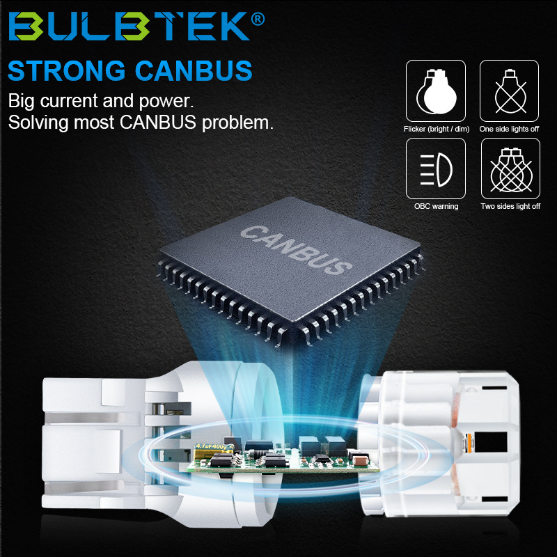 BULBTEK 1445-7443 Led Bulb Braking light DRL light Non polarity 7443 led car bulb