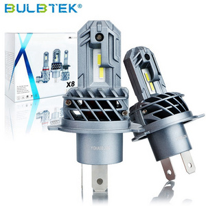 BULBTEK X8 12V 130W 6000K Mini Led Foco Bombillos HB3 HB4 20000lm 9005 9006 Kit H4 H7 H11 Luces Car Fog Light Led Headlight Bulb