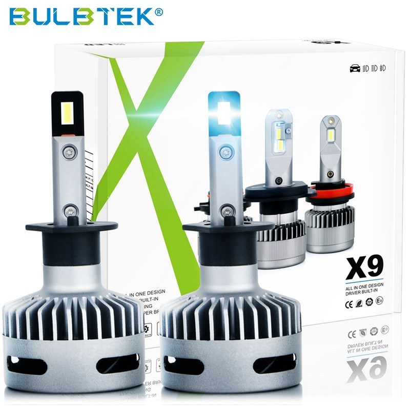 BULBTEK X9 H1 waterproof head lamp led headlight H1 hot sale conversion kit