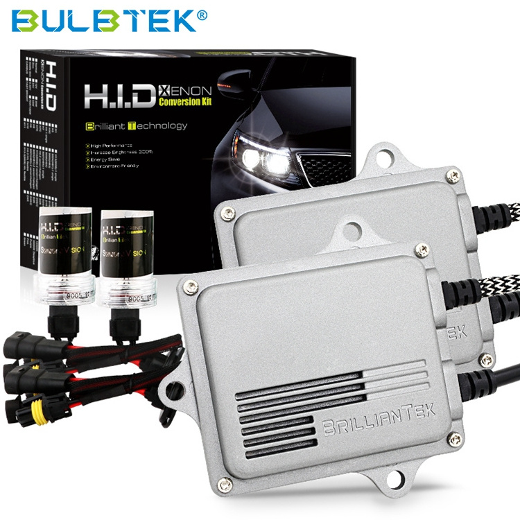 BULBTEK Automobile DSP AC DC 12V 24V Car Headlight Set automotive EMC Conversion Bulb Canbus Light Kit 55W HID Xenon Headlight