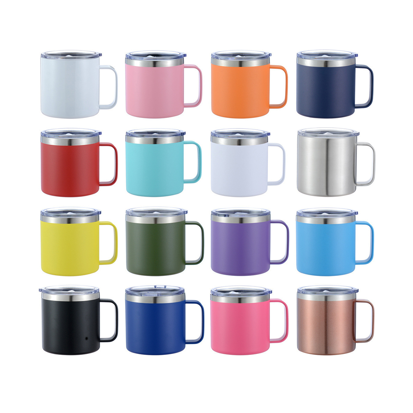 Wholesale 12oz 14oz Stainless Steel Travel Tumbler Coffee Mugs Wine Cup Coffee Cup With Handle