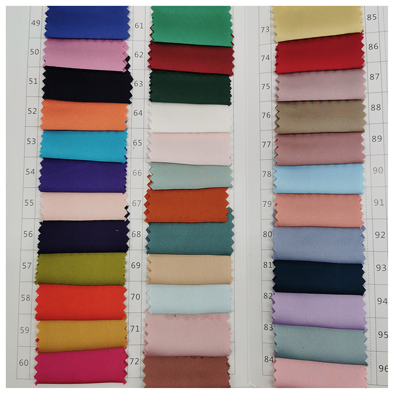 satin chiffon fabric plain dyed polyester spandex stretch shiny satin chiffon fabric for garment