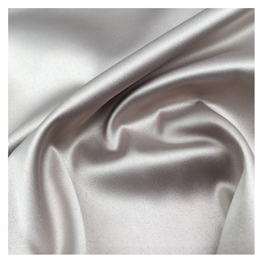 custom design high elastic 92 polyester 8 spandex 50D matte stretch satin fabric for women's cloth/sleepwear