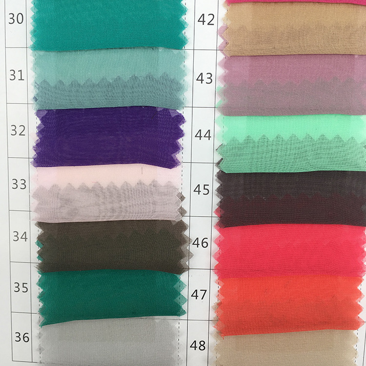 Smooth 30D flat polyester woven ready high quality chiffon fabric