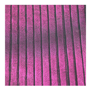 Born To Shine Collection Black purple Yarn Mesh Pleated Fabric for High Fashion Cloth