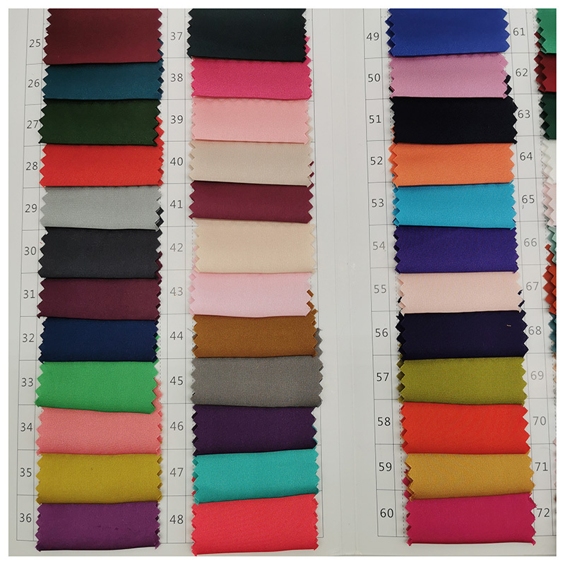 satin chiffon fabric plain dyed polyester spandex stretch shiny satin chiffon fabric for garment