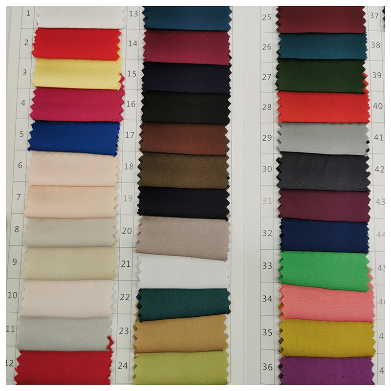 satin chiffon fabric plain dyed polyester spandex stretch shiny satin chiffon fabric for garment