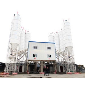 Official Manufacturer Hzs150 M3/h Concrete Batching Plant With 4 Units Aggregate Storage Hopper