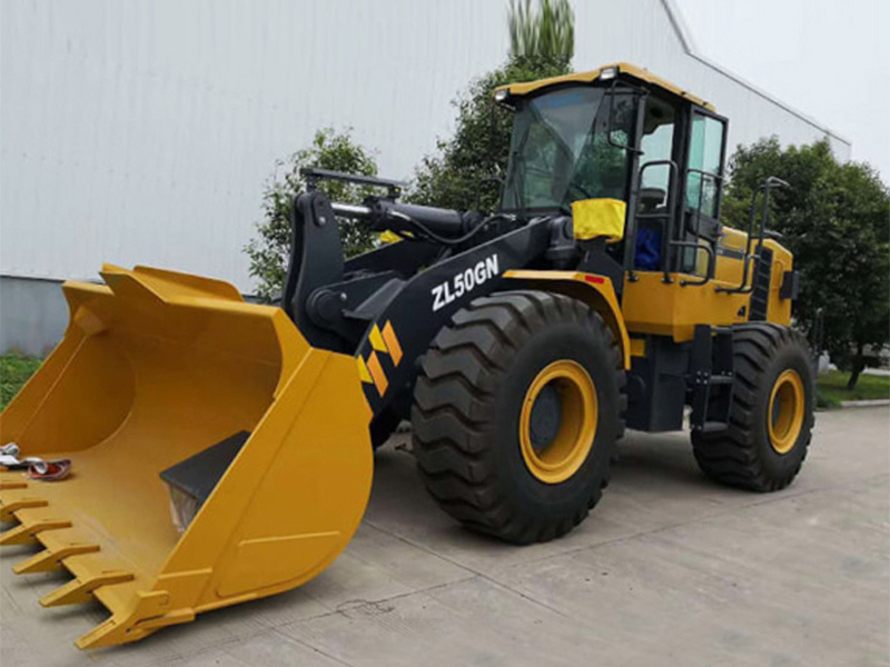 ZL50GN CE Approved China New 5 Ton Shovel Front Wheel Loader with Rock buckets and desert tires