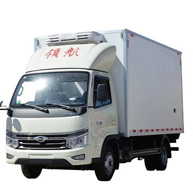 Foton fiberglass truck body frozen chicken refrigerated van cold plate trucks for sale