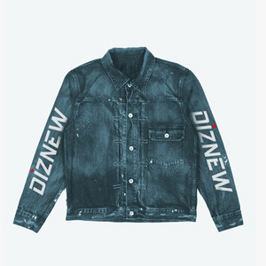 DiZNEW new style  men denim jacket  customize cotton men denim jacket