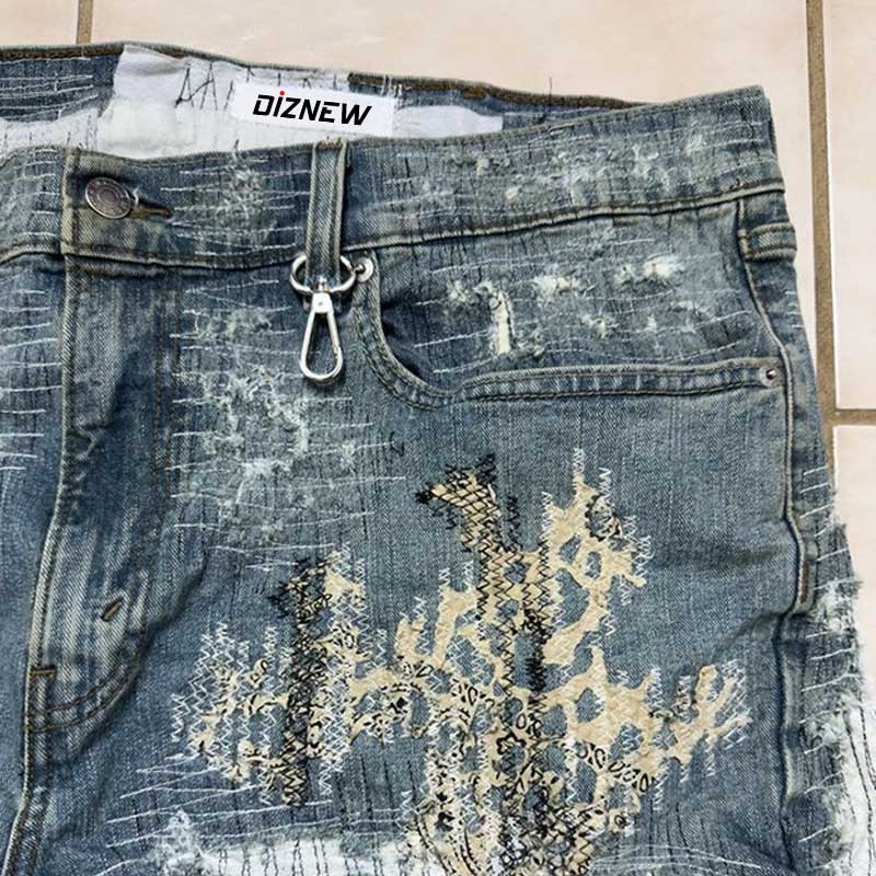 DiZNEW Jeans manufacturer custom jeans for men men slim fit vintage denim jeans wholesale