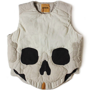 DiZNEW high quality new classic skull sleeveless jacket winter custom logo down mens vest cotton men's vests & waistcoats