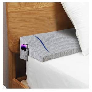 Memory Foam Bed Wedge Pillow with Elastic Bands Headboard and Mattress Gap Filler for Enhanced Comfort and Support