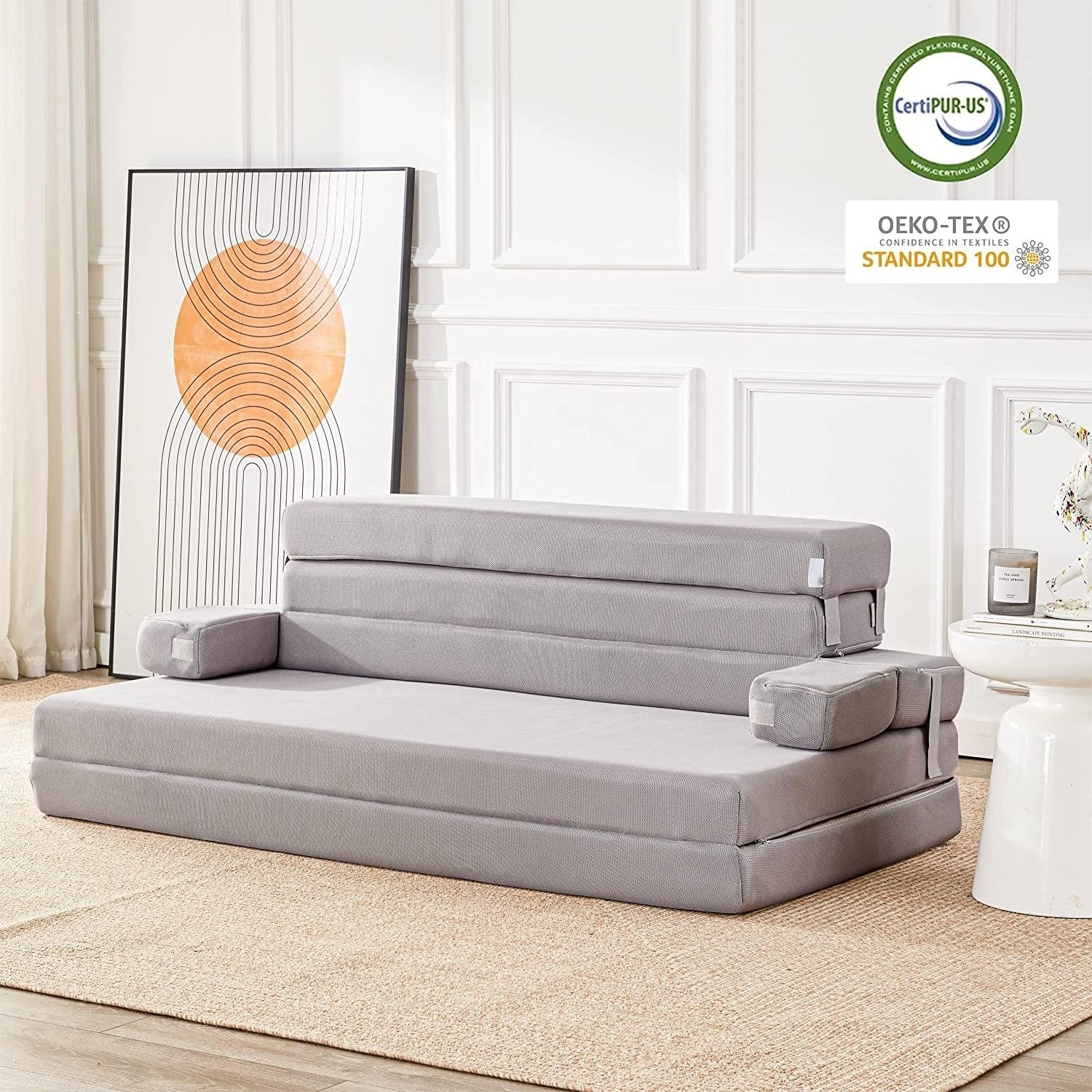 Multifunctional Sofa Bed Furniture | Floor Mattress | 3 In 1 High Density Foam Folding Sofa Bed with Removable Washable Cover