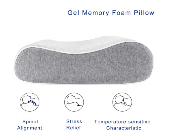 Adjustable Cervical Pillow Supportive Contour gel infused height adjustable memory foam pillow for Side Sleeper