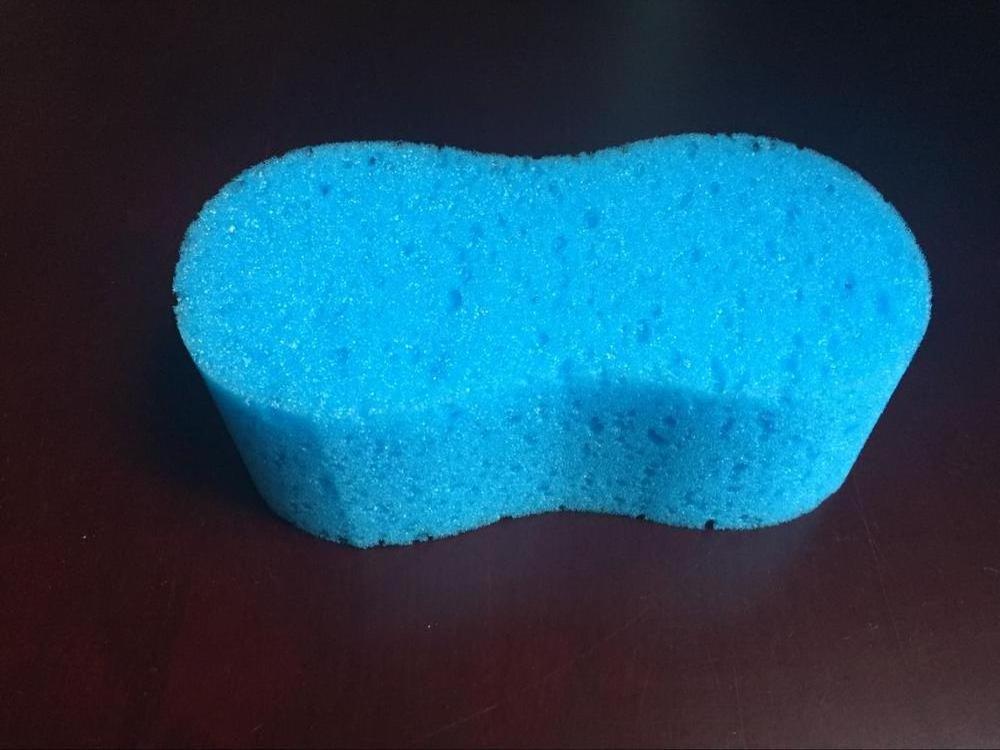 lowest price multi-hole high density blue car washing cleaning sponge