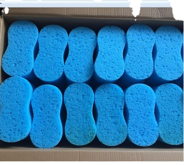 lowest price multi-hole high density blue car washing cleaning sponge