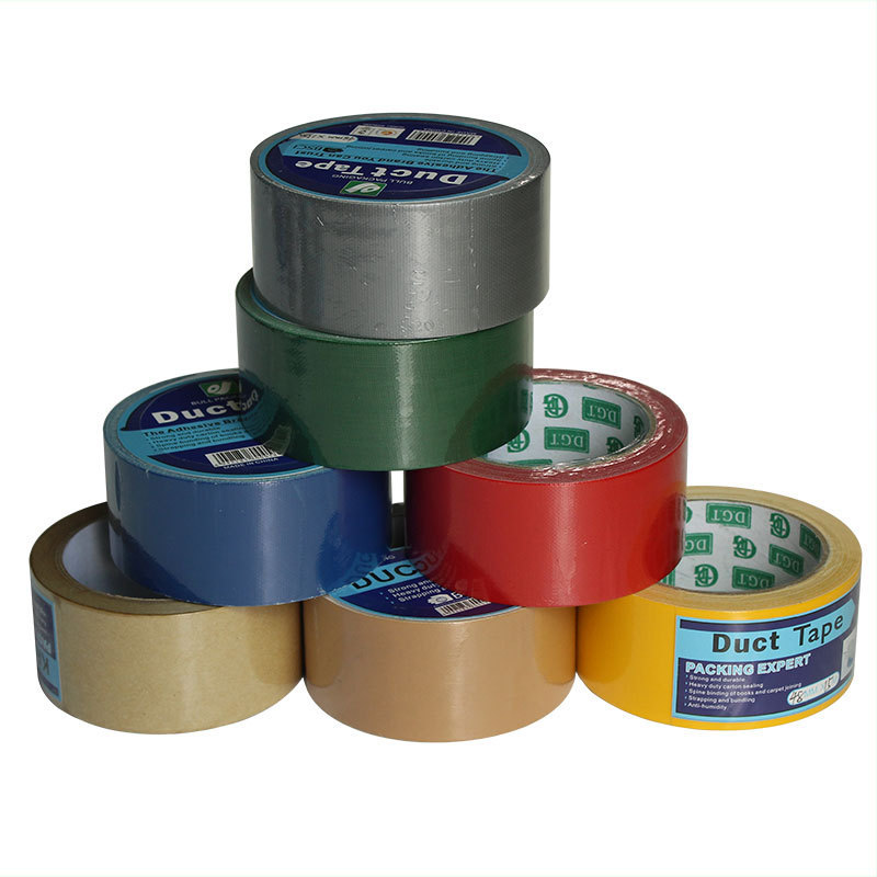 Custom Printed Heavy Duty Reinforced Cloth Duct Tape Multi Colored Book Binding Carpet Adhesive Single Side Cloth Fabric Tape