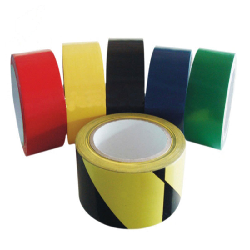 Custom Heavy Duty PVC Floor Line Marking Tape Yellow Black Road Parking Self Adhesive Safety Industrial Warning Floor Tape