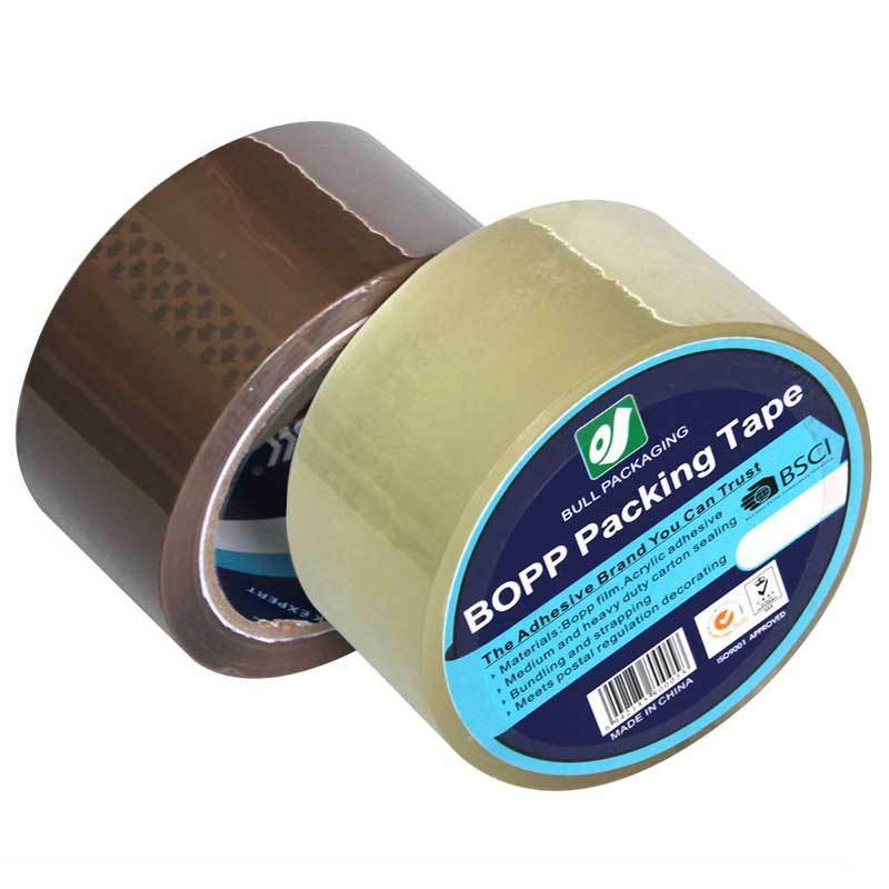 Custom Transparent Bopp Adhesive Packing Tape Brown Color Printed Parcel Tape Crystal Clear Opp Packaging Carton Tape with Logo