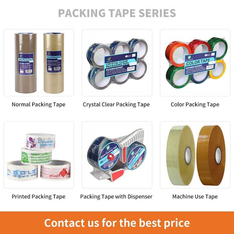 Custom Transparent Bopp Adhesive Packing Tape Brown Color Printed Parcel Tape Crystal Clear Opp Packaging Carton Tape with Logo