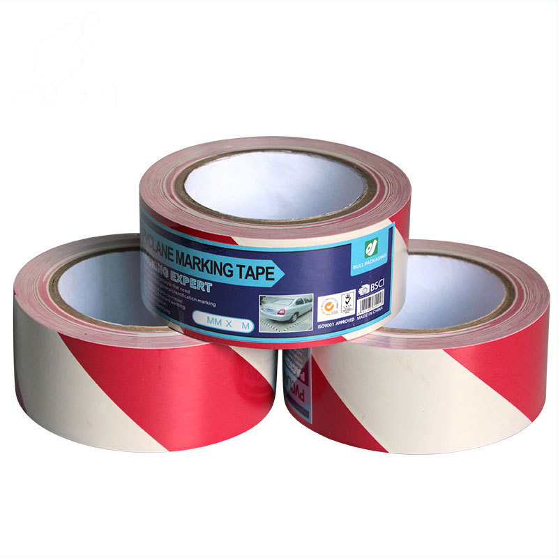 Custom Heavy Duty PVC Floor Line Marking Tape Yellow Black Road Parking Self Adhesive Safety Industrial Warning Floor Tape