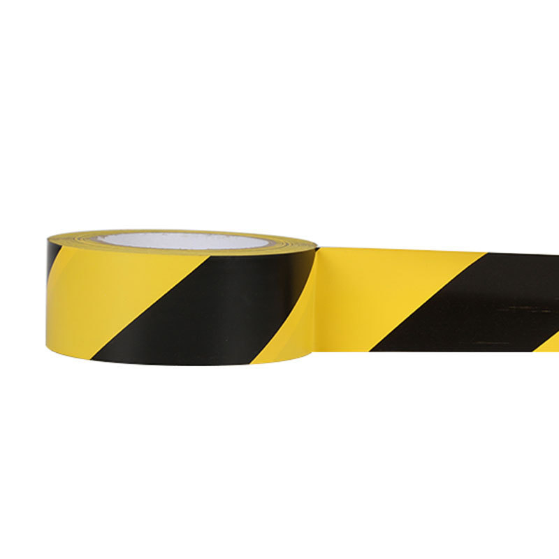 Custom Heavy Duty PVC Floor Line Marking Tape Yellow Black Road Parking Self Adhesive Safety Industrial Warning Floor Tape